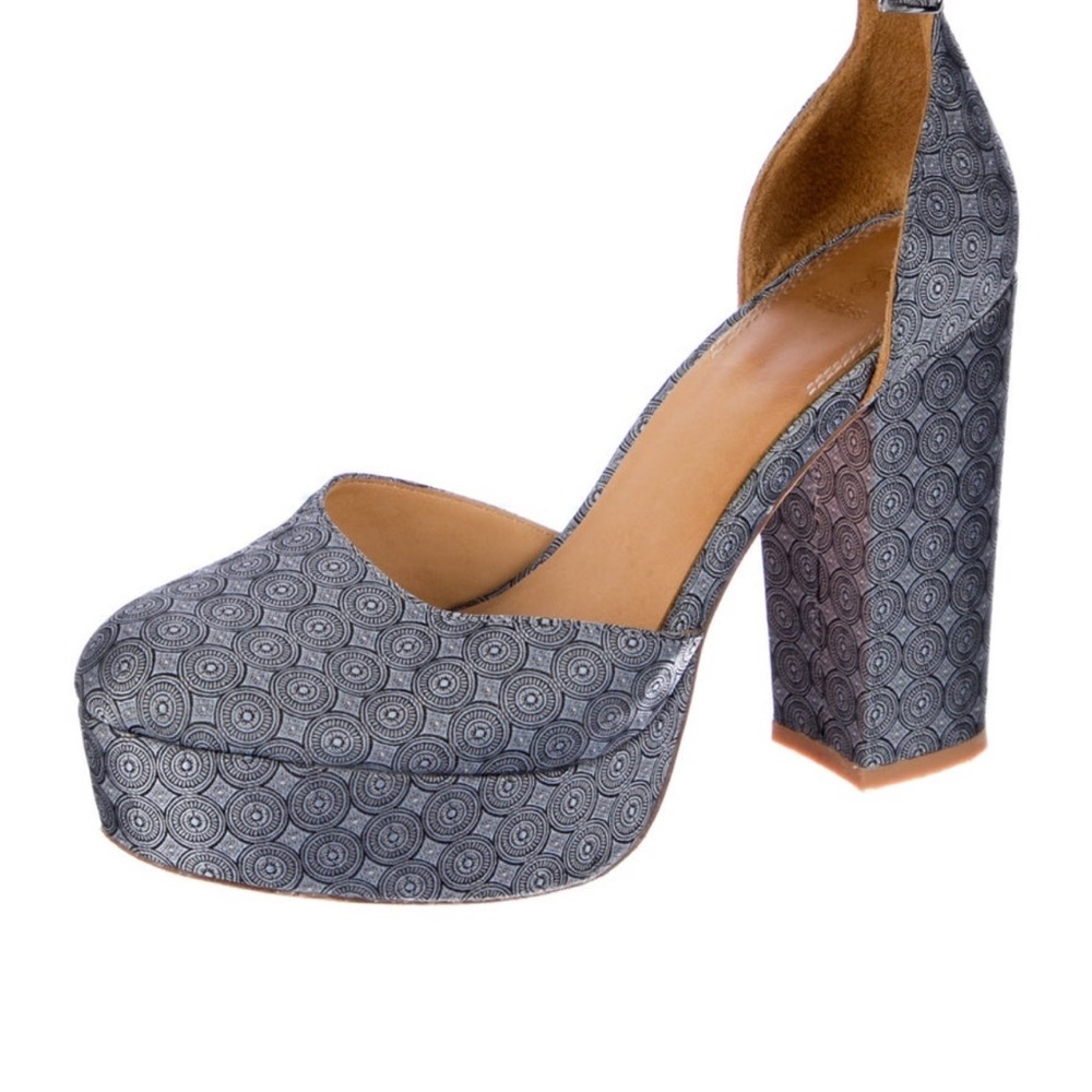 Bill Blass Platform Heels with Monogram Design
